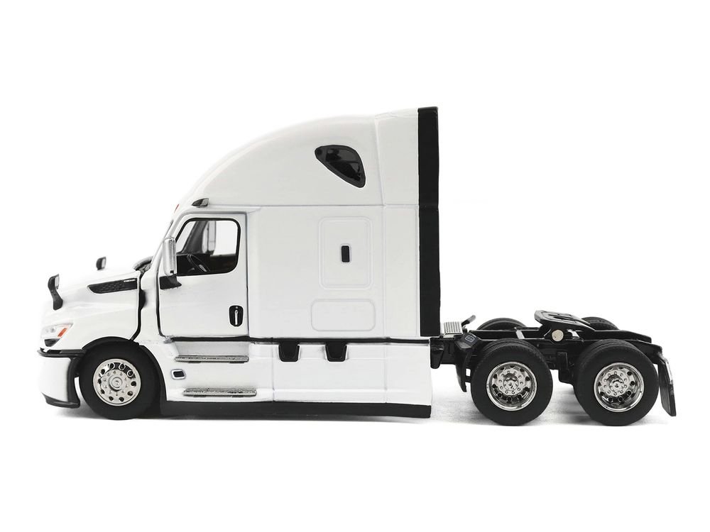 2025 Freightliner Cascadia Gen-5 Sleeper Cab Truck Tractor Winter White "Transport Series" 1/64 Diecast Model by Diecast Masters view 2