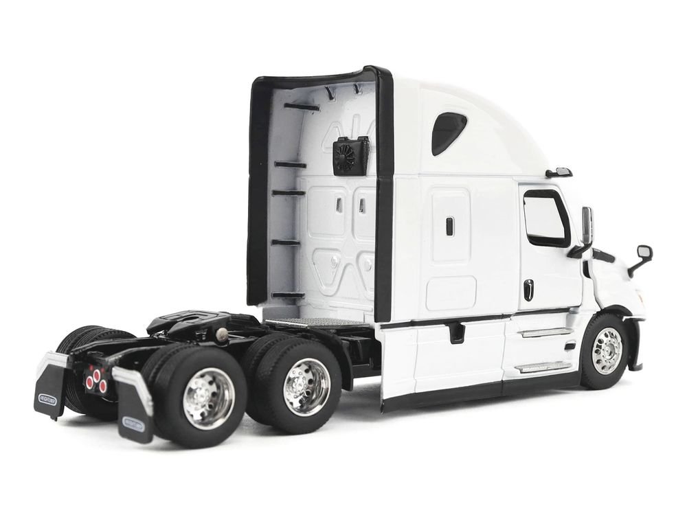 2025 Freightliner Cascadia Gen-5 Sleeper Cab Truck Tractor Winter White "Transport Series" 1/64 Diecast Model by Diecast Masters view 3