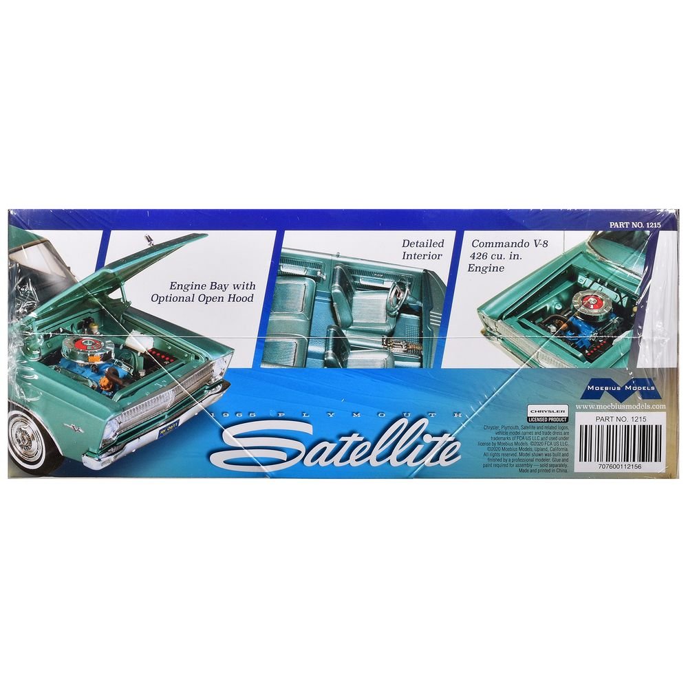 Skill 3 Model Kit 1965 Plymouth Satellite 1/25 Scale Model by Moebius view 4