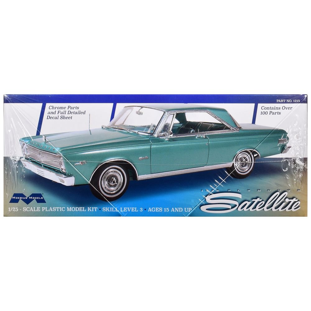Skill 3 Model Kit 1965 Plymouth Satellite 1/25 Scale Model by Moebius view 5