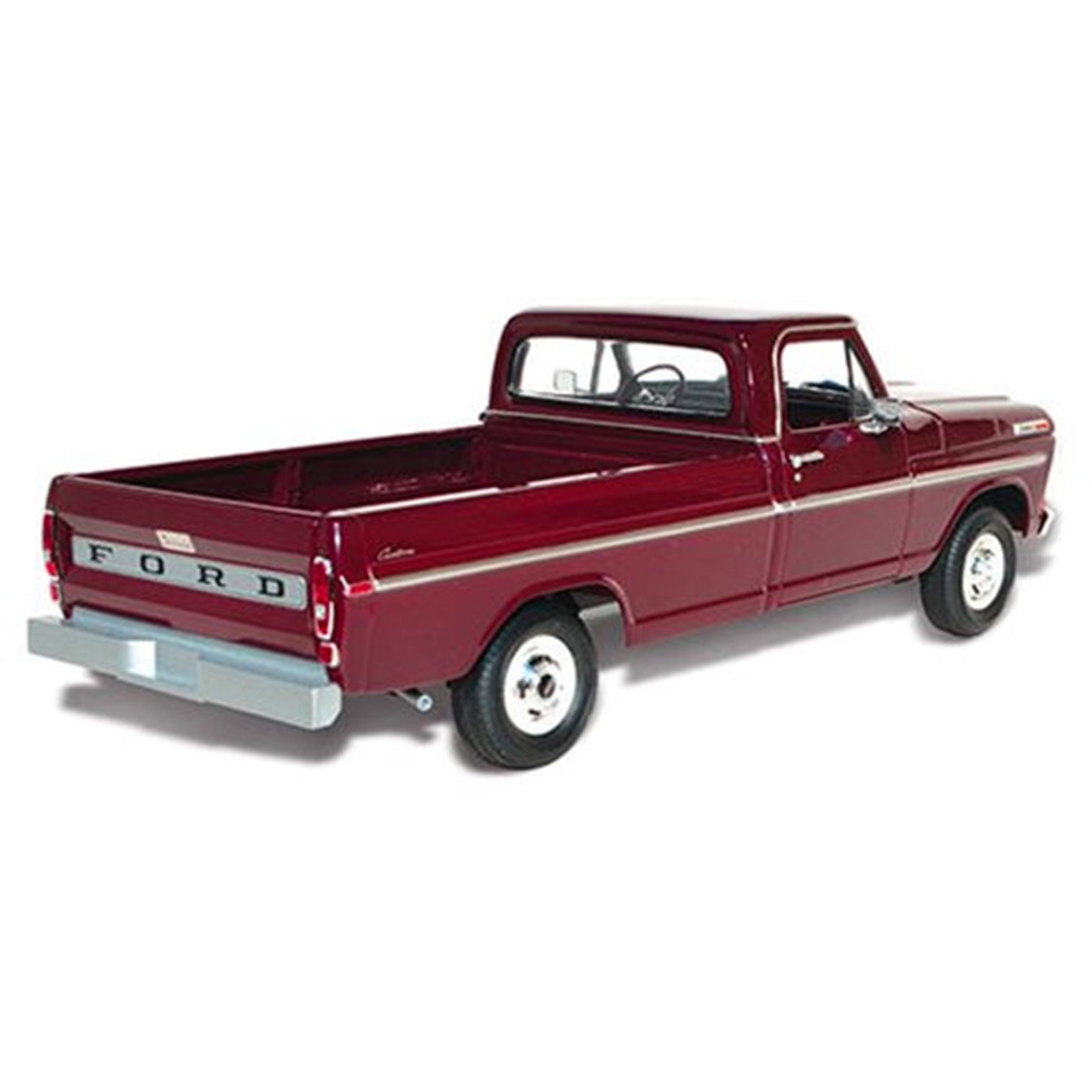 Skill 3 Model Kit 1970 Ford F-100 Custom Cab 4x4 Pickup Truck 1/25 Scale Model by Moebius view 4