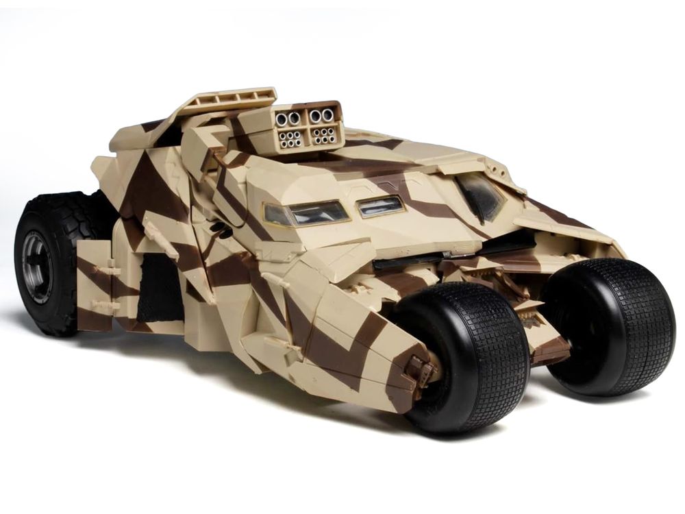 Skill 3 Model Kit Batmobile Tumbler with Bane Figure "Batman Dark Knight Trilogy" Movie Franchise 1/25 Scale Model by Moebius view 3