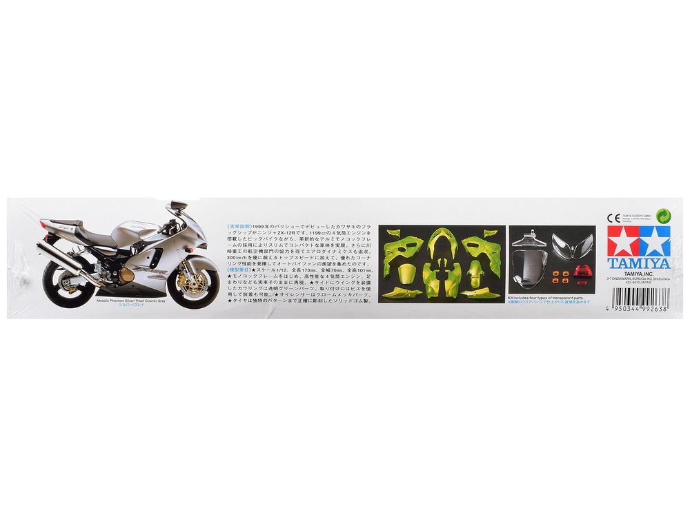 Model Kit Kawasaki Ninja ZX-12R Motorcycle 1/12 Scale Model by Tamiya view 5