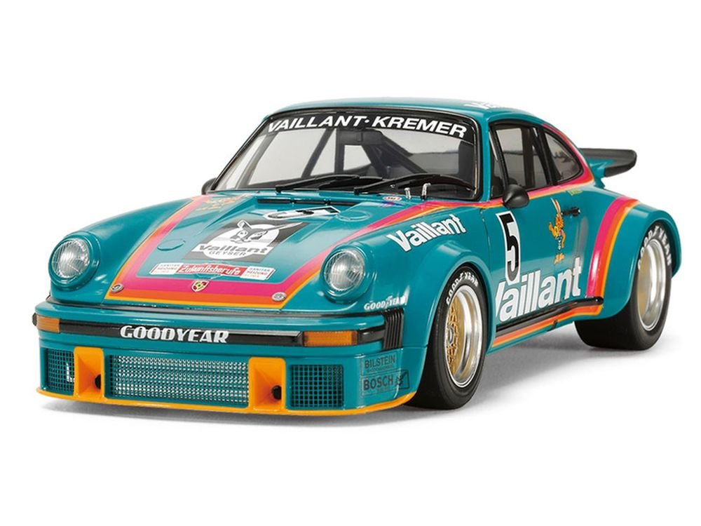 Model Kit Porsche 934 Turbo RSR "Vaillant-Kremer" 1/24 Scale Model by Tamiya view 2