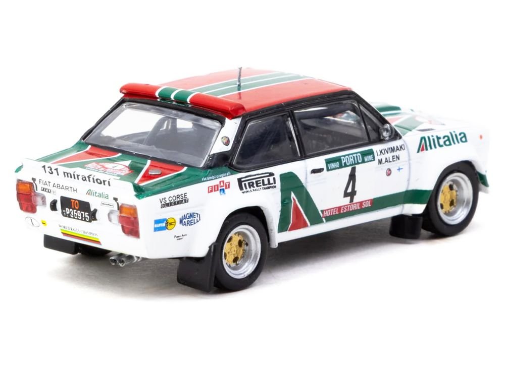 FIAT 131 ABARTH Rally #4 Markku Alen - Ilkka Kivimaki Winner "Rallye de Portugal - Vinho do Porto" (1978) "Hobby64" Series 1/64 Diecast Model Car by Tarmac Works view 3