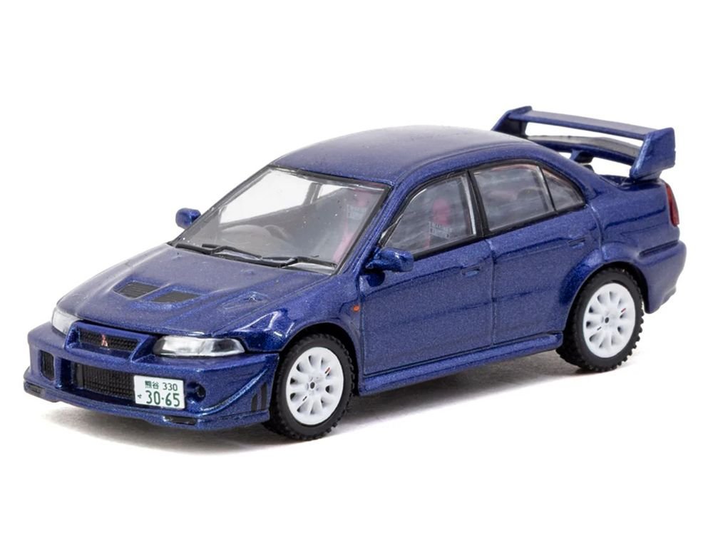 Mitsubishi Lancer Evolution VI RHD (Right Hand Drive) "Tommi Makinen Edition" Blue Metallic "Road64" Series 1/64 Diecast Model by Tarmac Works view 2