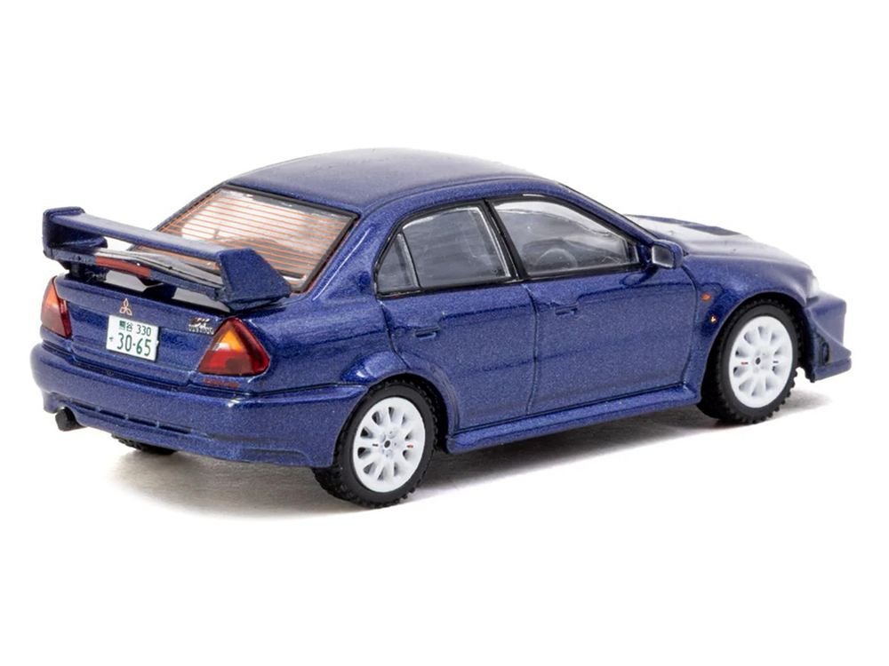 Mitsubishi Lancer Evolution VI RHD (Right Hand Drive) "Tommi Makinen Edition" Blue Metallic "Road64" Series 1/64 Diecast Model by Tarmac Works view 3