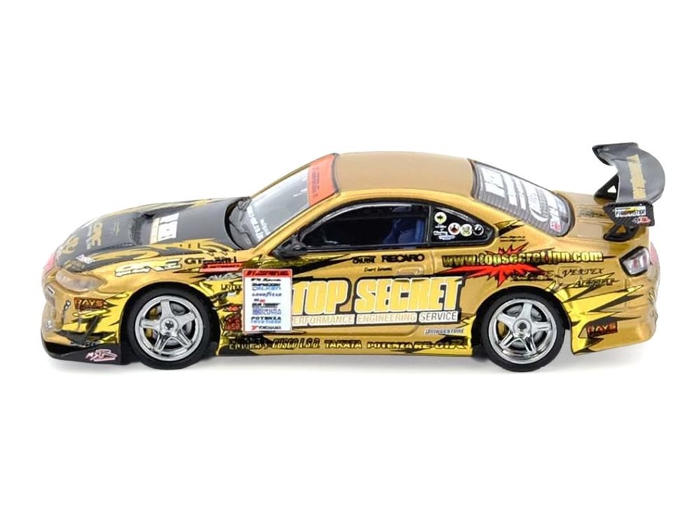 Nissan "Top Secret" Silvia (S15) RHD (Right Hand Drive) Ryuji Miki - Champion "D1 Grand Prix" (2004) 1/64 Diecast Model Car by Inno Models view 2