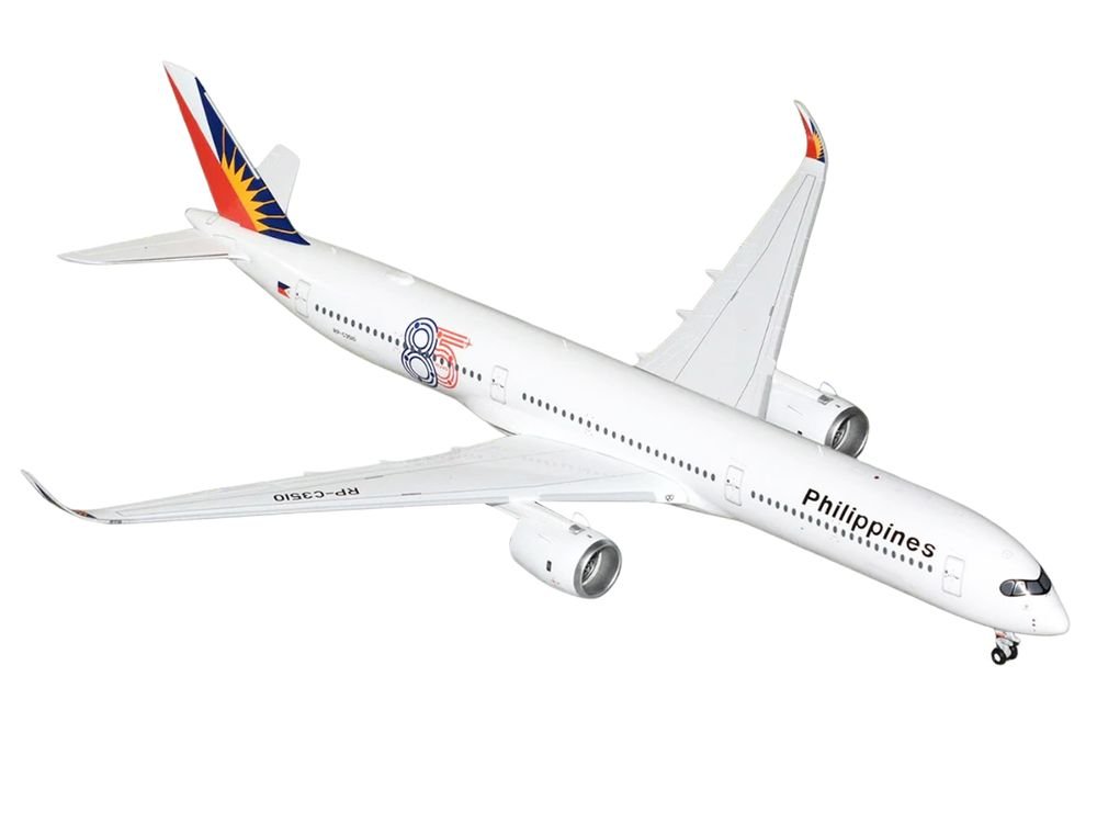 Airbus A350-1000 Commercial Aircraft "Philippine Airlines" (RP-C3510) White with Tail Graphics "Gemini 200" 1/200 Diecast Model Airplane by GeminiJets view 2