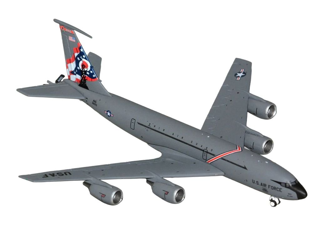 Boeing KC-135R Stratotanker Aircraft "Ohio Air National Guard" United States Air Force (63-8013) Gray "Gemini Macs" 1/400 Diecast Model Airplane by GeminiJets view 2