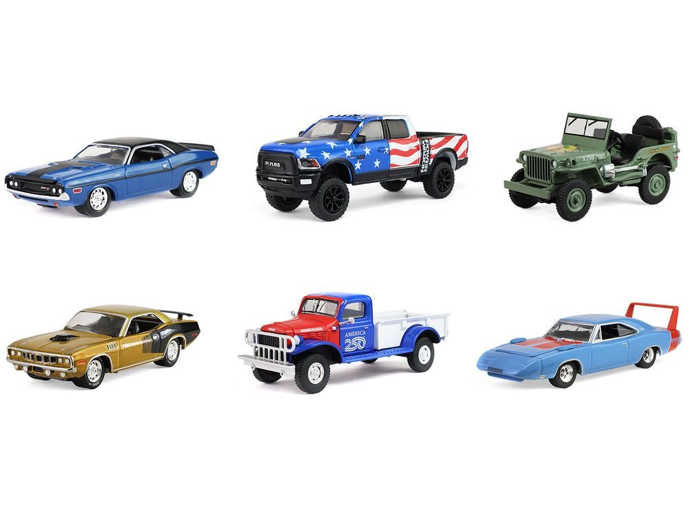 "Anniversary Collection" Series 18 Set of 6 pieces "America 250 Edition" 1/64 Diecast Model Cars by Greenlight view 2