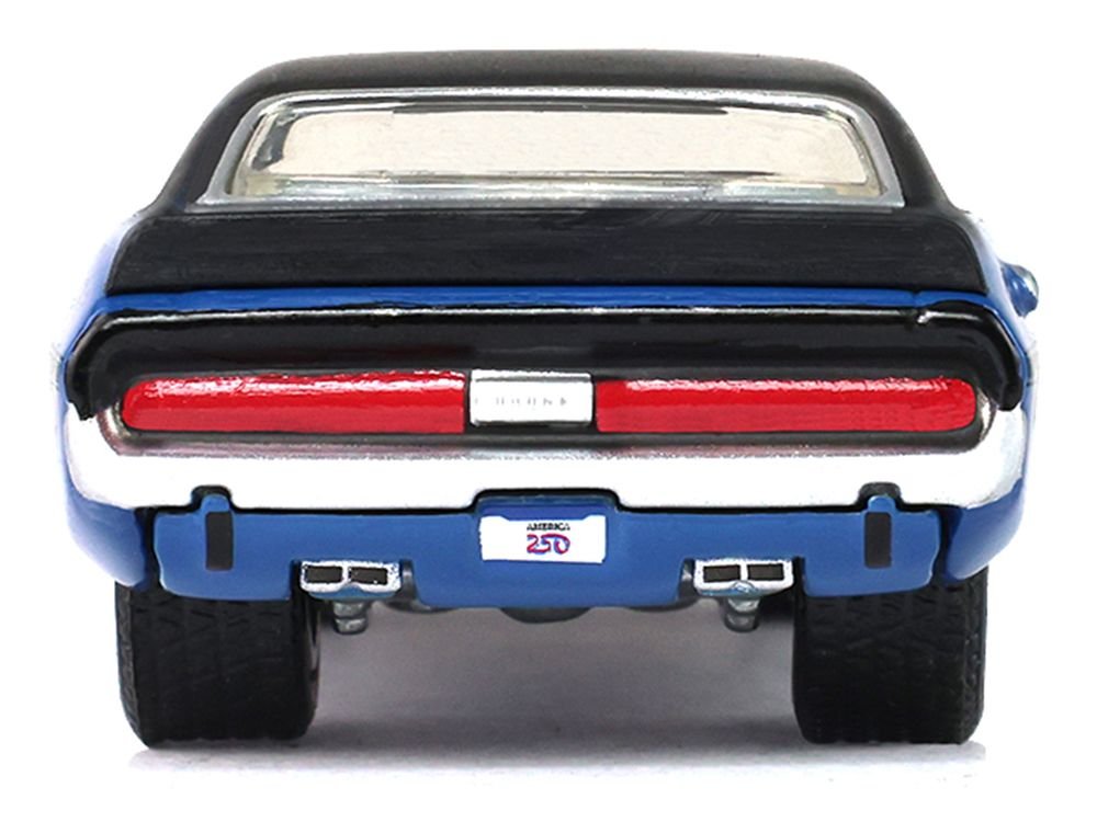 1970 Dodge Challenger Blue with Black Top "America 250 Edition" "Anniversary Collection" Series 18 1/64 Diecast Model Car by Greenlight view 4