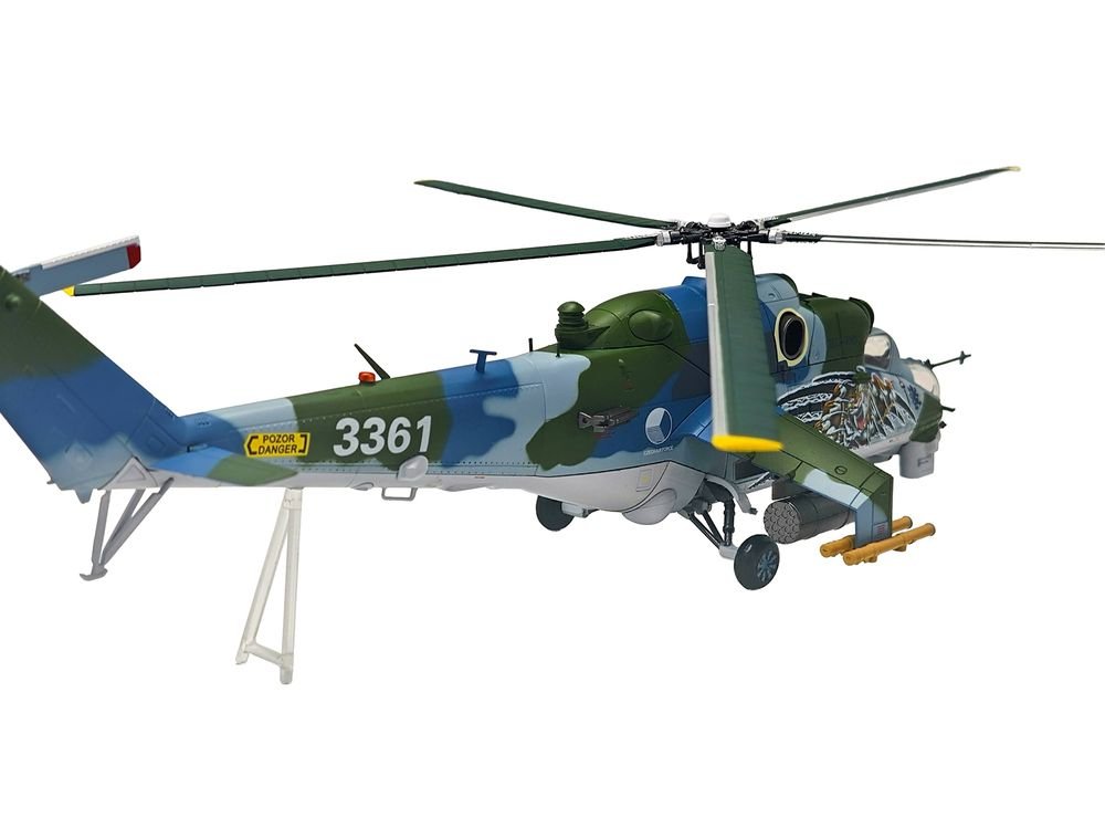 Mil Mi-35 (Mi-24V) Hind Helicopter "3361 221 Squadron 22 Wing NATO Tiger Meet Cambrai France" (2011) Czech Air Force 1/48 Diecast Model by Bless Wing view 4