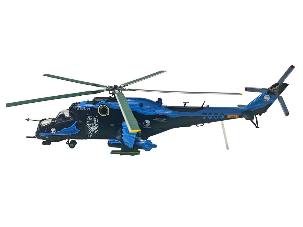 Mil Mi-24V Hind-E Helicopter "7353 231 Squadron 23 Wing NATO Tiger Meet Turkey" (2005) Czech Air Force 1/48 Diecast Model by Bless Wing view 2