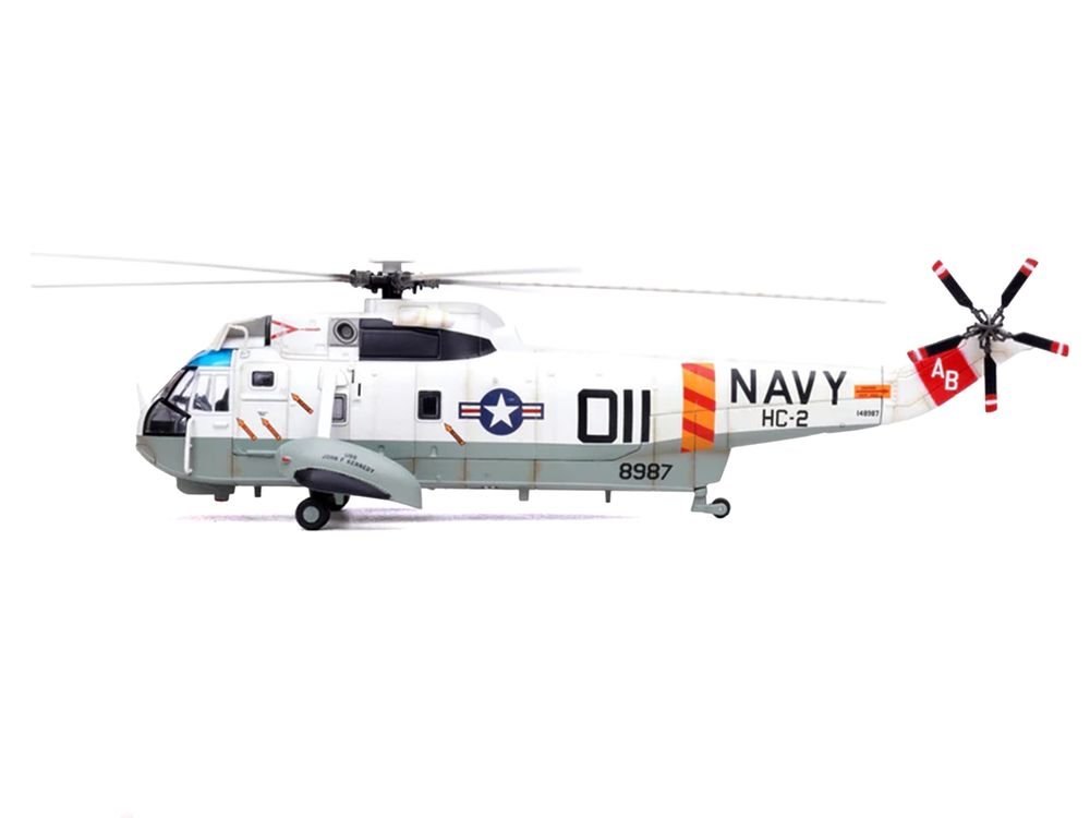 Sikorsky SH-3G Sea King Helicopter "148987/AB 011 Helicopter Combat Support Squadron 2 Fleet Angels USS John F Kennedy (CVA-67)" (1970s) United States Navy 1/72 Diecast Model by Legion view 2