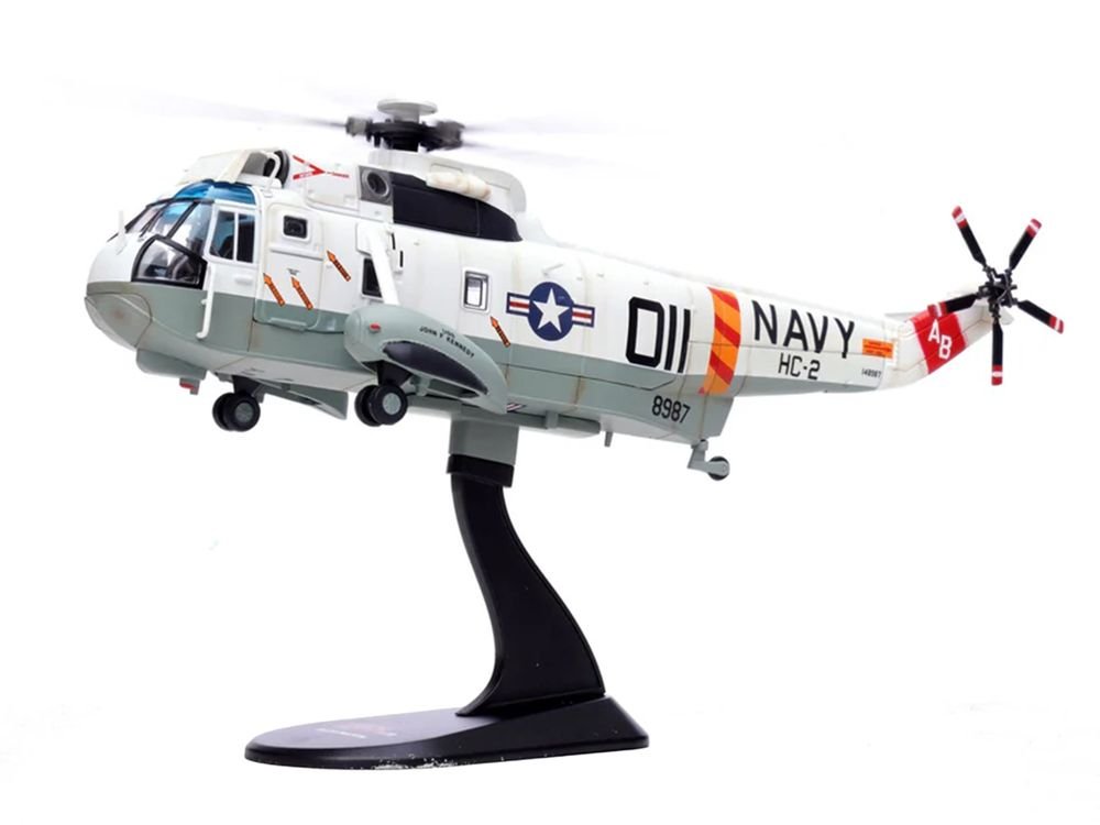 Sikorsky SH-3G Sea King Helicopter "148987/AB 011 Helicopter Combat Support Squadron 2 Fleet Angels USS John F Kennedy (CVA-67)" (1970s) United States Navy 1/72 Diecast Model by Legion view 5