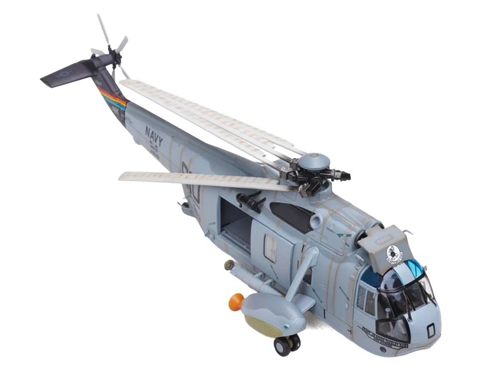 Sikorsky SH-3H Sea King Helicopter "149713/NK 610 Helicopter Anti-Submarine Squadron 8 Eightballers Carrier Air Wing 14 USS Independence (CV-62)" (1990s) United States Navy 1/72 Diecast Model by Legion view 3