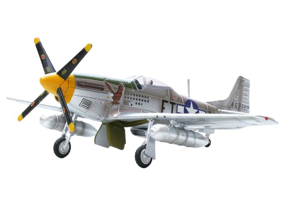 North American P-51D Mustang Aircraft "Feeble Eagle 18.5-victory Ace Glenn Eagleston 353rd Fighter Squadron 354th Fighter Group Ninth Air Force" (1945) United States Army Air Forces 1/72 Diecast Model Airplane by Legion view 2