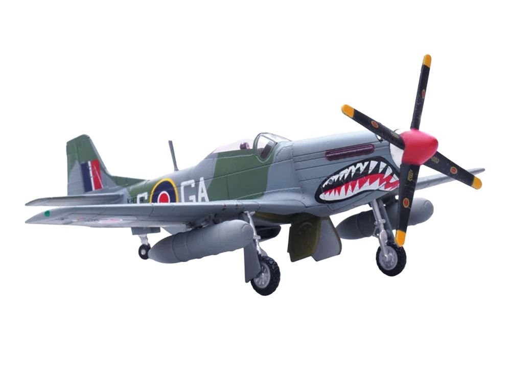 North American Mustang Mk.IV Aircraft "KH774 F/L Ellis Blanchford No. 112 'Shark' Squadron 239 Wing Italy" (1945) Royal Air Force 1/72 Diecast Model Airplane by Legion view 2