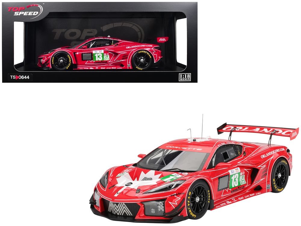 Chevrolet Corvette Z06 GT3.R #13 Matt Bell - Orey Fidani - Lars Kern "AWA Racing" "24 Hours of Le Mans" (2025) 1/18 Model Car by Top Speed
