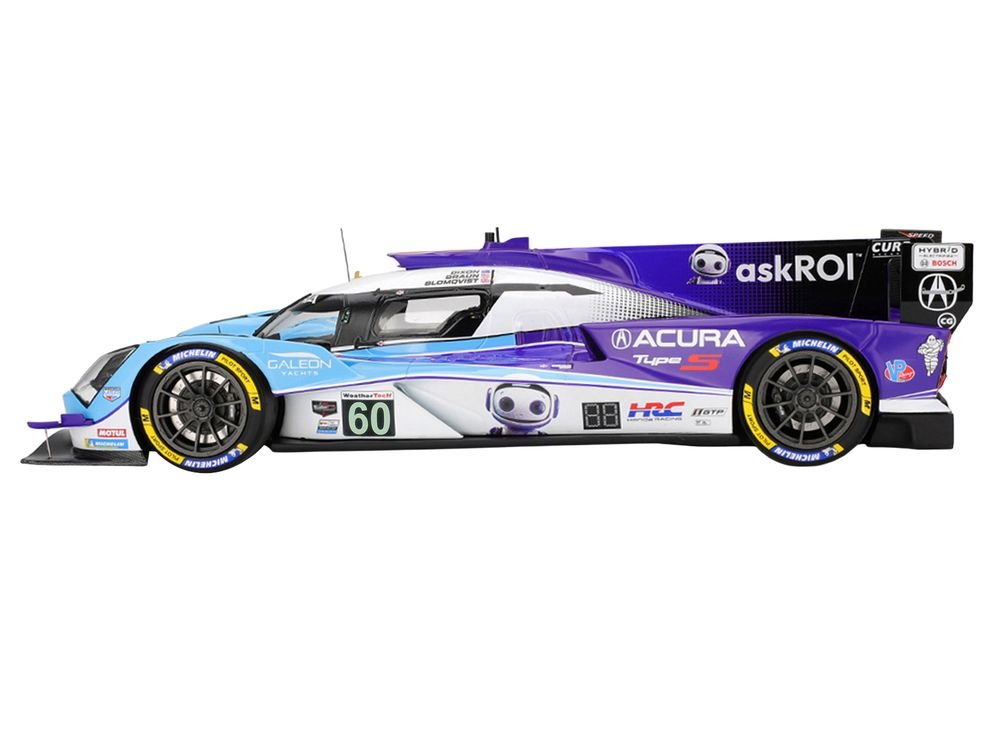 Acura ARX-06 GTP #60 Tom Blomqvist - Colin Braun - Scott Dixon "Acura Meyer Shank Racing with Curb-Agajanian" IMSA "12 Hours of Sebring" (2025) 1/18 Model Car by Top Speed view 3