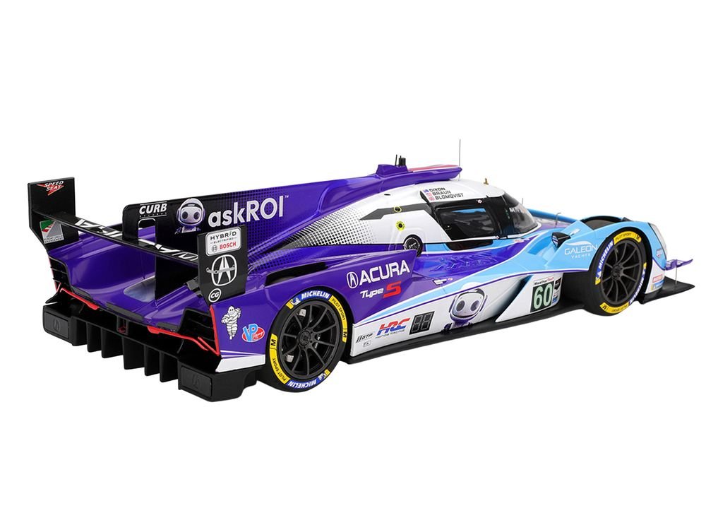 Acura ARX-06 GTP #60 Tom Blomqvist - Colin Braun - Scott Dixon "Acura Meyer Shank Racing with Curb-Agajanian" IMSA "12 Hours of Sebring" (2025) 1/18 Model Car by Top Speed view 5