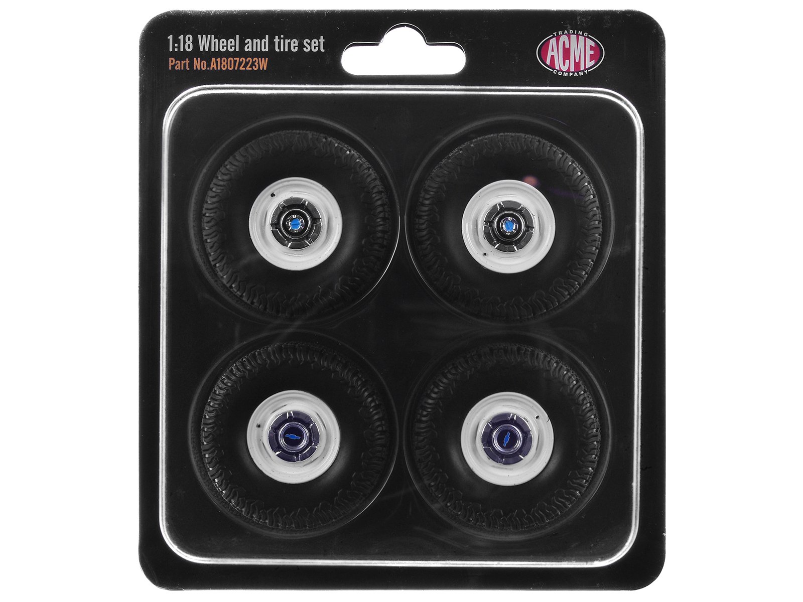 "35 Inch Offroad" Wheel and Tire Set of 4 pieces from 1967 Chevrolet K-10 Pickup Truck for 1/18 Scale Models by ACME view 3