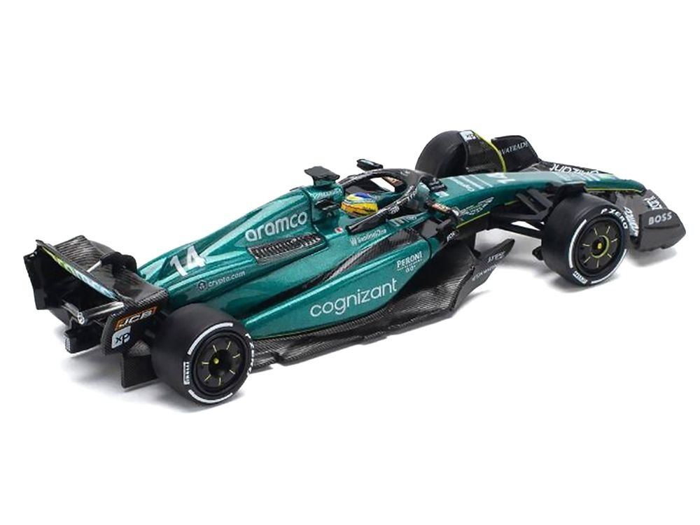 Aston Martin AMR23 #14 Fernando Alonso "Formula One F1 World Championship" (2023) 1/64 Diecast Model Car by Pop Race view 3