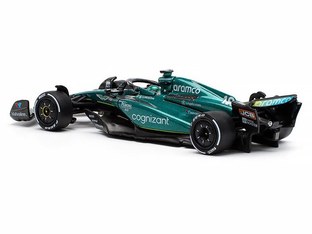 Aston Martin AMR23 #18 Lance Stroll "Formula One F1 World Championship" (2023) 1/64 Diecast Model Car by Pop Race view 3