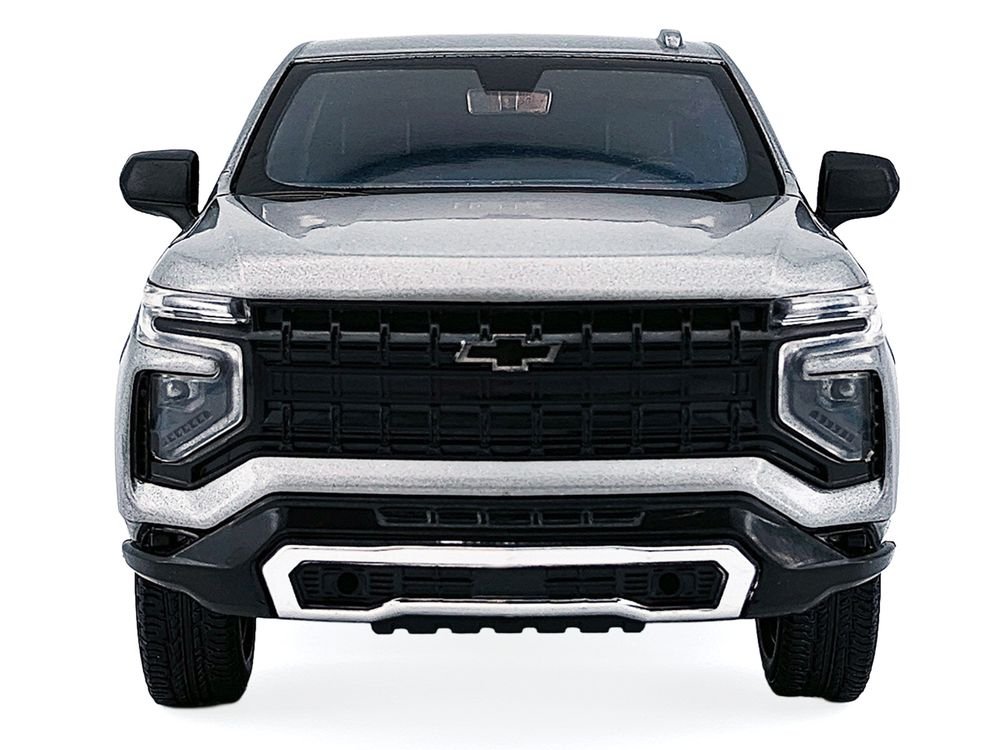 2025 Chevrolet Tahoe PPV Silver Metallic "Custom Builder's Kit - Law Enforcement and Public Service" Series 1/24 Diecast Model Car by Motormax view 4