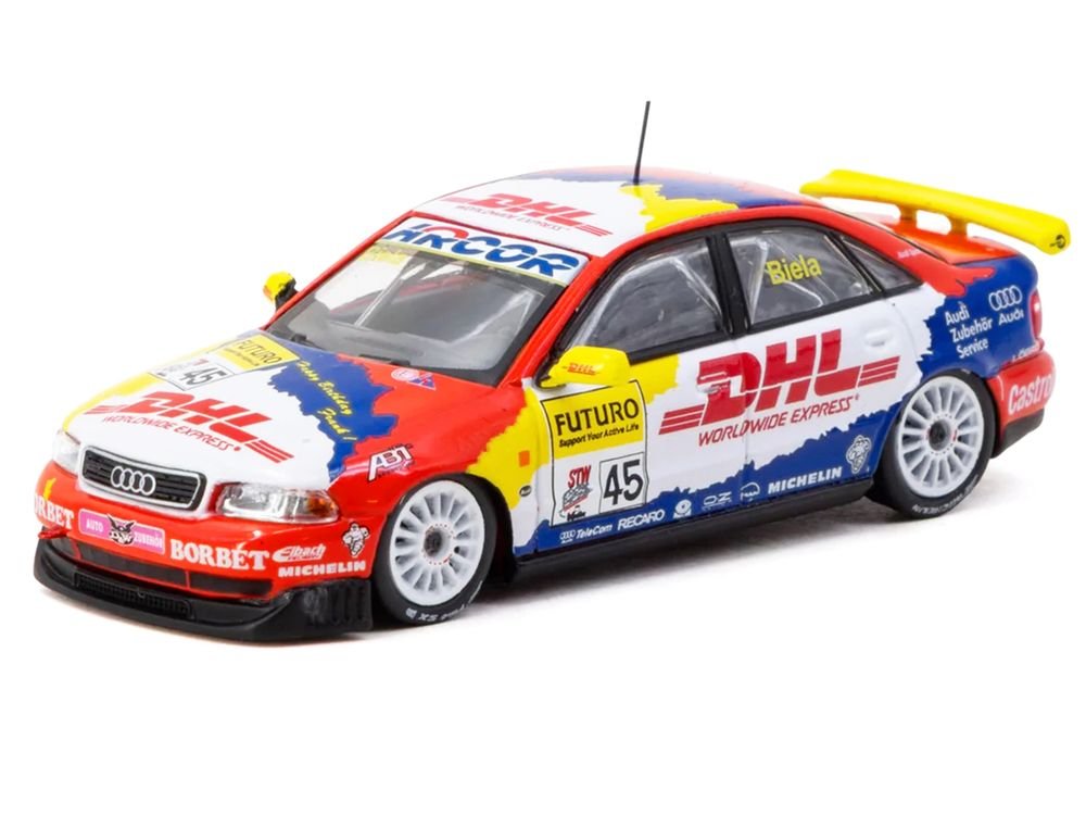 Audi A4 Quattro #45 Frank Biela "Super Tourenwagen Cup" (1998) "Hobby64" Series 1/64 Diecast Model Car by Tarmac Works view 2