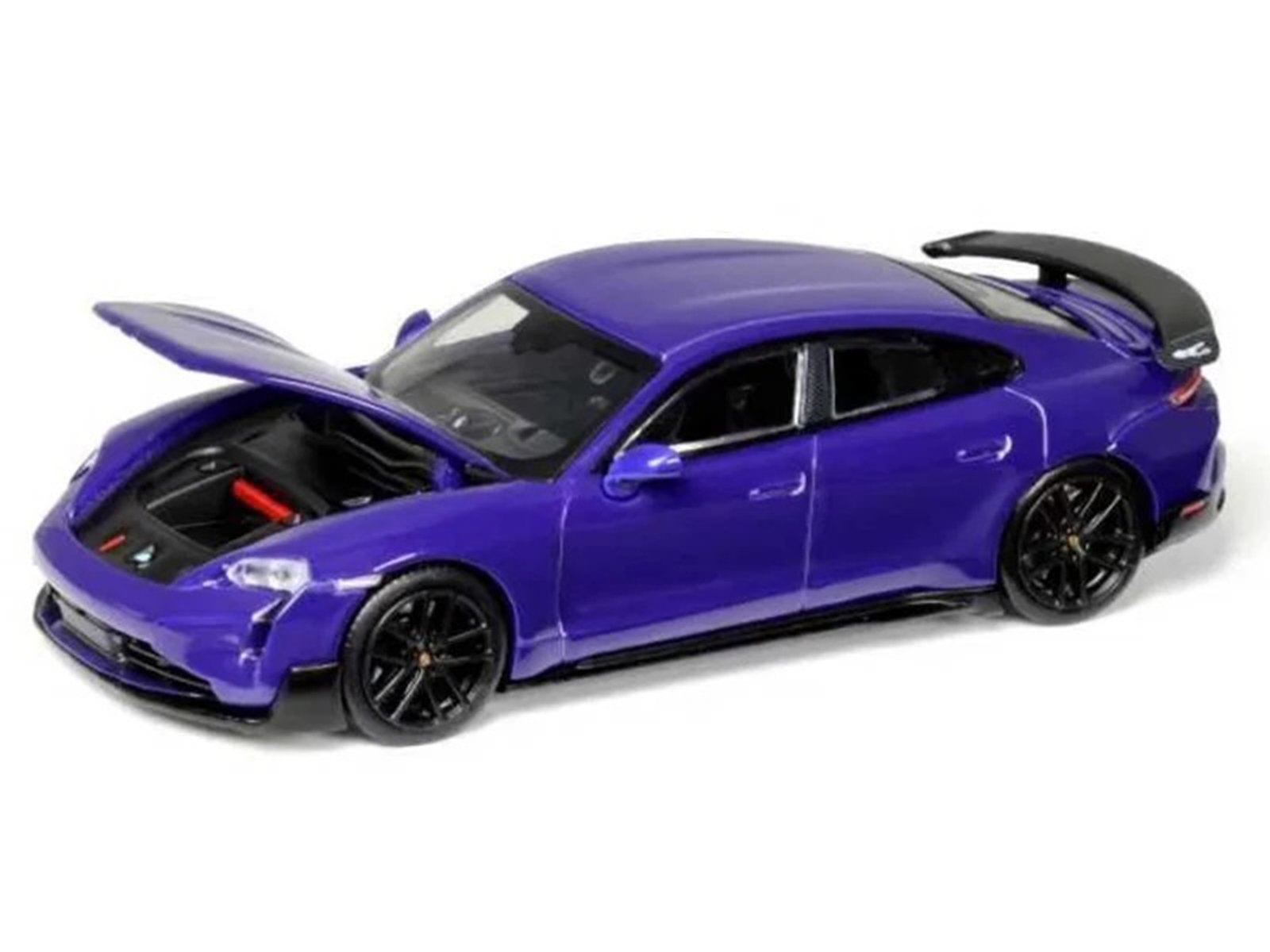 Porsche Taycan Turbo GT Purple 1/64 Diecast Model Car by Trends Hobby view 3