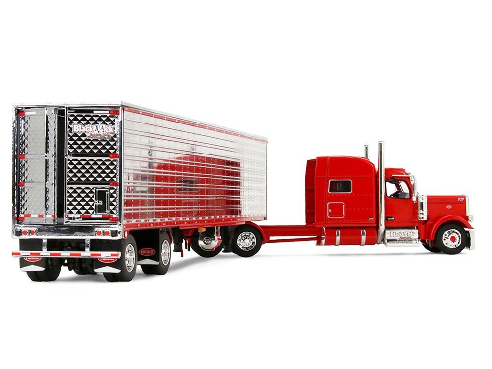 Peterbilt 589 with 78" Mid-Roof Sleeper and 53' Utility Trailer with Reefer "Blackjack Express LLC" Red "Big Rigs" Series II #6 1/64 Diecast Model by DCP/First Gear view 4