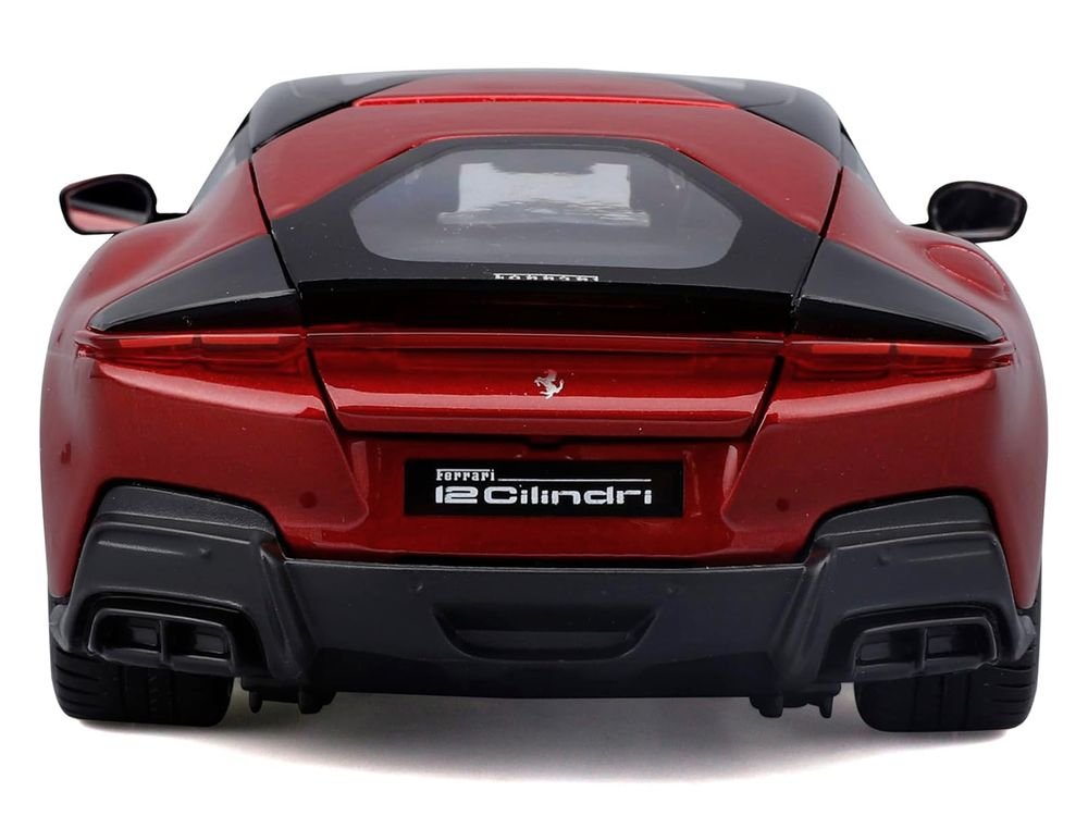 Ferrari 12Cilindri Red Metallic with Black Top "Race + Play" Series 1/24 Diecast Model Car by Bburago view 5