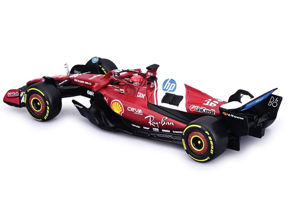 Ferrari SF-25 #16 Charles Leclerc Formula One F1 "World Championship" (2025) with Display Case 1/43 Diecast Model Car by Bburago view 2