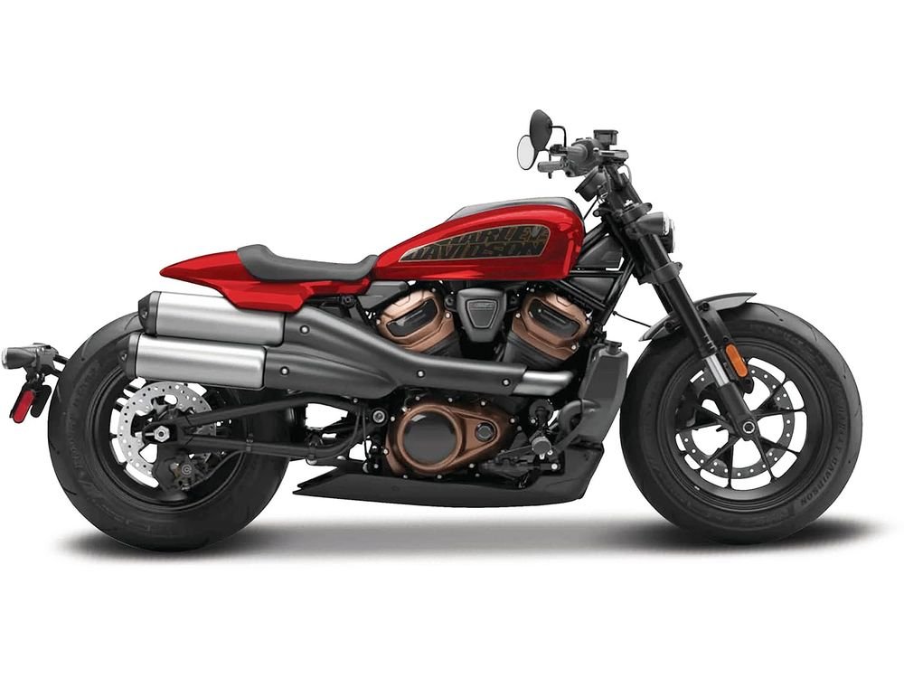 2024 Harley Davidson Sportster S Motorcycle Red Metallic and Black "H-D Custom" Series 1/12 Diecast Model Car by Maisto view 2