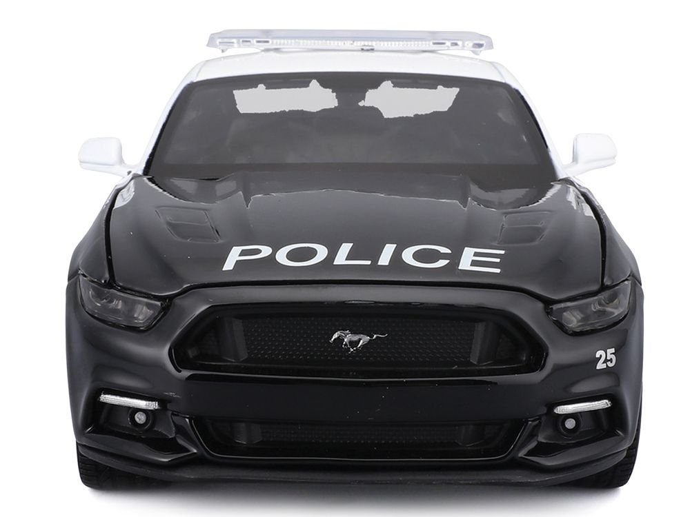 2015 Ford Mustang GT 5.0 "Police" Black and White "Authority" Series 1/24 Diecast Model Car by Maisto view 4
