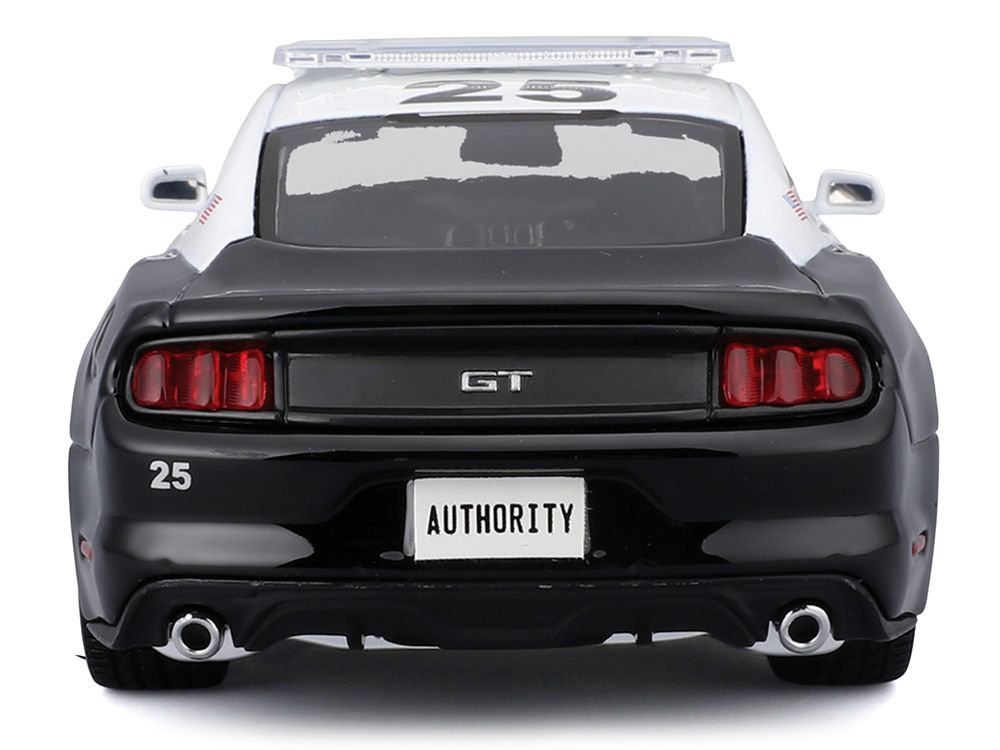 2015 Ford Mustang GT 5.0 "Police" Black and White "Authority" Series 1/24 Diecast Model Car by Maisto view 5