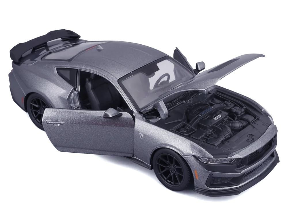 2024 Ford Mustang Dark Horse Dark Gray Metallic "Special Edition" Series 1/24 Diecast Model Car by Maisto view 2