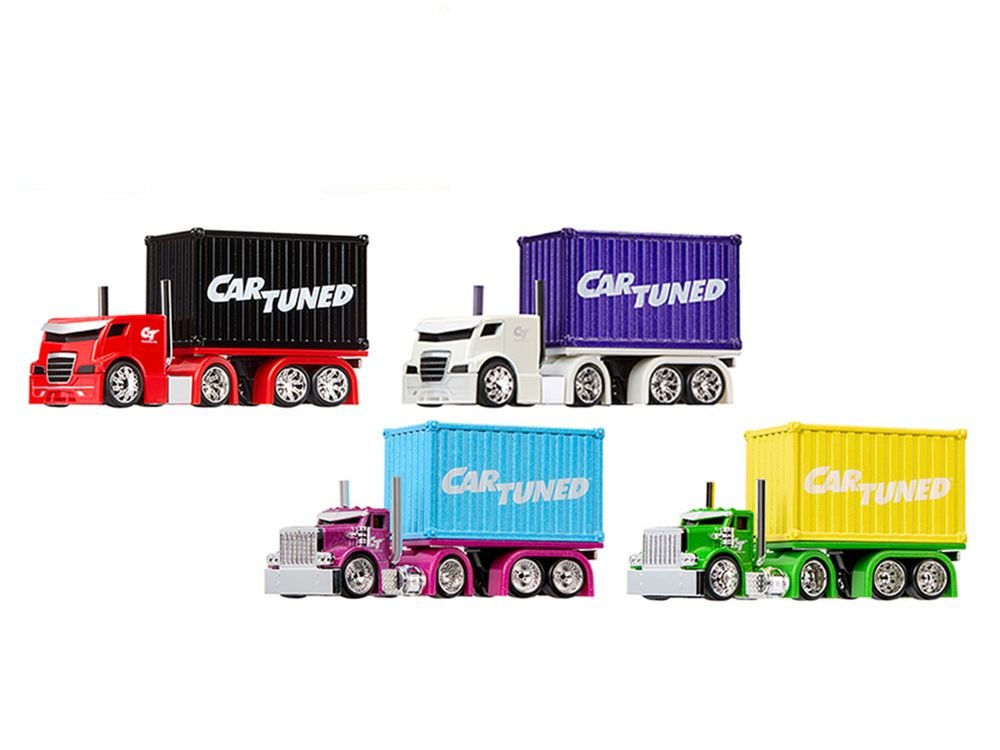 "Rigs" Container Case Series 2 Set of 4 Pieces Diecast Model Cars by CarTuned view 2