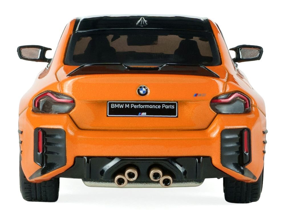 2024 BMW M2 M Performance Papaya Orange Metallic with Black Top 1/43 Diecast Model Car by Solido view 5