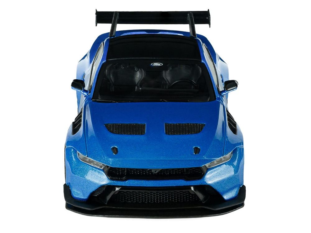 2025 Ford Mustang GTD Indulgent Blue Metallic with Black Top 1/43 Diecast Model Car by Solido view 4