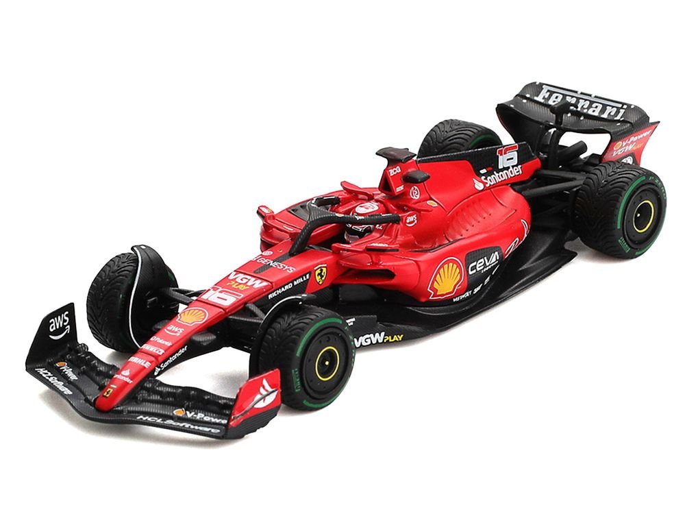 Ferrari SF-23 #16 Charles Leclerc Formula One F1 "Monaco GP" (2023) 1/64 Diecast Model Car by BBR Models view 2