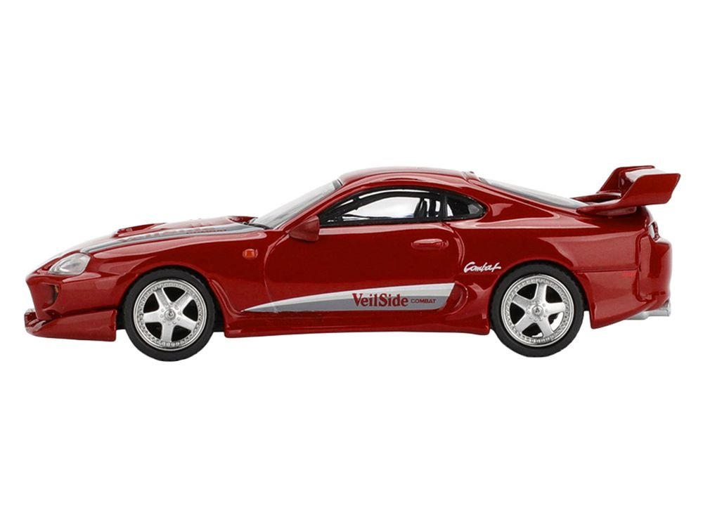Toyota Supra "VeilSide Combat V-I" Red Limited Edition 1/64 Diecast Model Car by Mini GT view 2