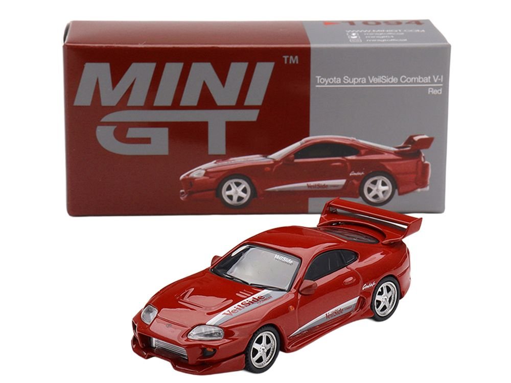 Toyota Supra "VeilSide Combat V-I" Red Limited Edition 1/64 Diecast Model Car by Mini GT view 4
