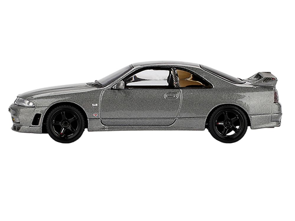 Nissan Skyline GT-R (NISMO BCNR33 CRS Version) RHD (Right Hand Drive) Dark Metal Gray Metallic Limited Edition 1/64 Diecast Model Car by Mini GT view 3