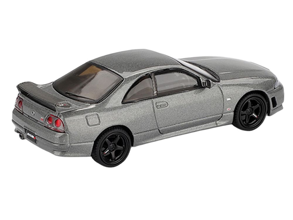 Nissan Skyline GT-R (NISMO BCNR33 CRS Version) RHD (Right Hand Drive) Dark Metal Gray Metallic Limited Edition 1/64 Diecast Model Car by Mini GT view 4