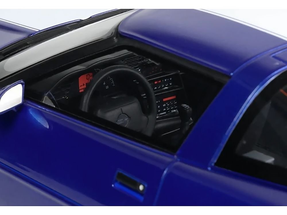 1996 Chevrolet Corvette C4 Grand Sport Blue Metallic with White Stripe 1/18 Model Car by GT Spirit view 3