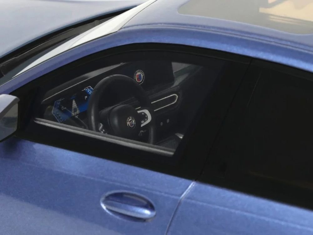 2024 BMW Alpina B3 GT Saloon Blue Metallic 1/18 Model Car by GT Spirit view 2
