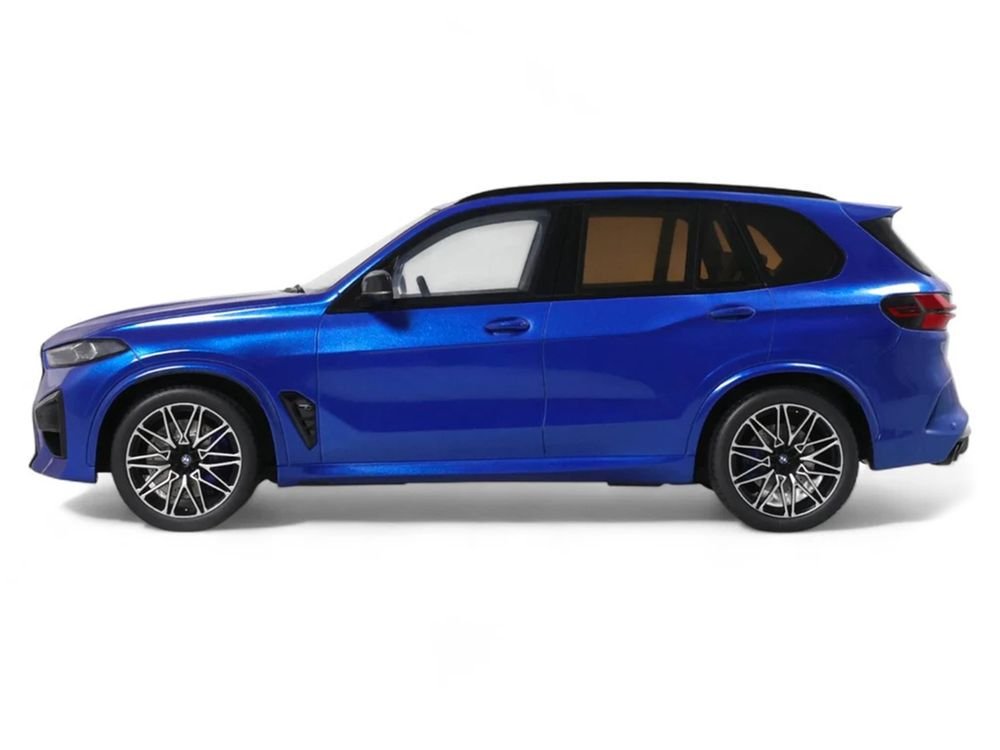 2023 BMW X5 M Competition Blue Metallic with Black Top 1/18 Model Car by GT Spirit view 4